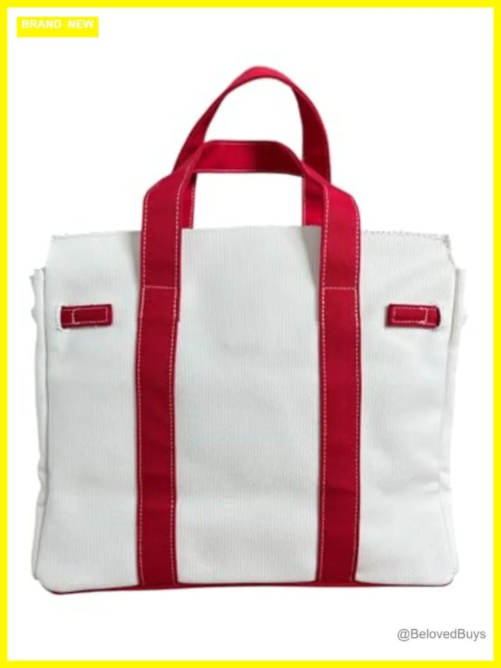 Canvas Tote with 8 Pockets, Distressed Finish, Structured Silhouette, Spacious